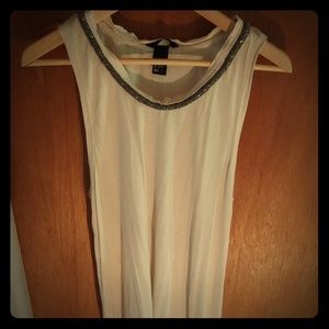 H&m long creme tank top